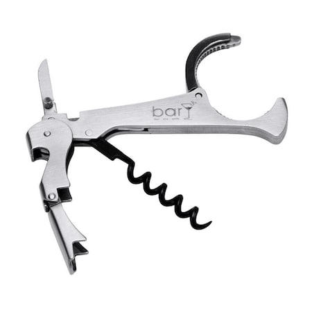 Bary3 BarY3 Black/Silver Stainless Steel Waiter's Corkscrew BAR-0142
